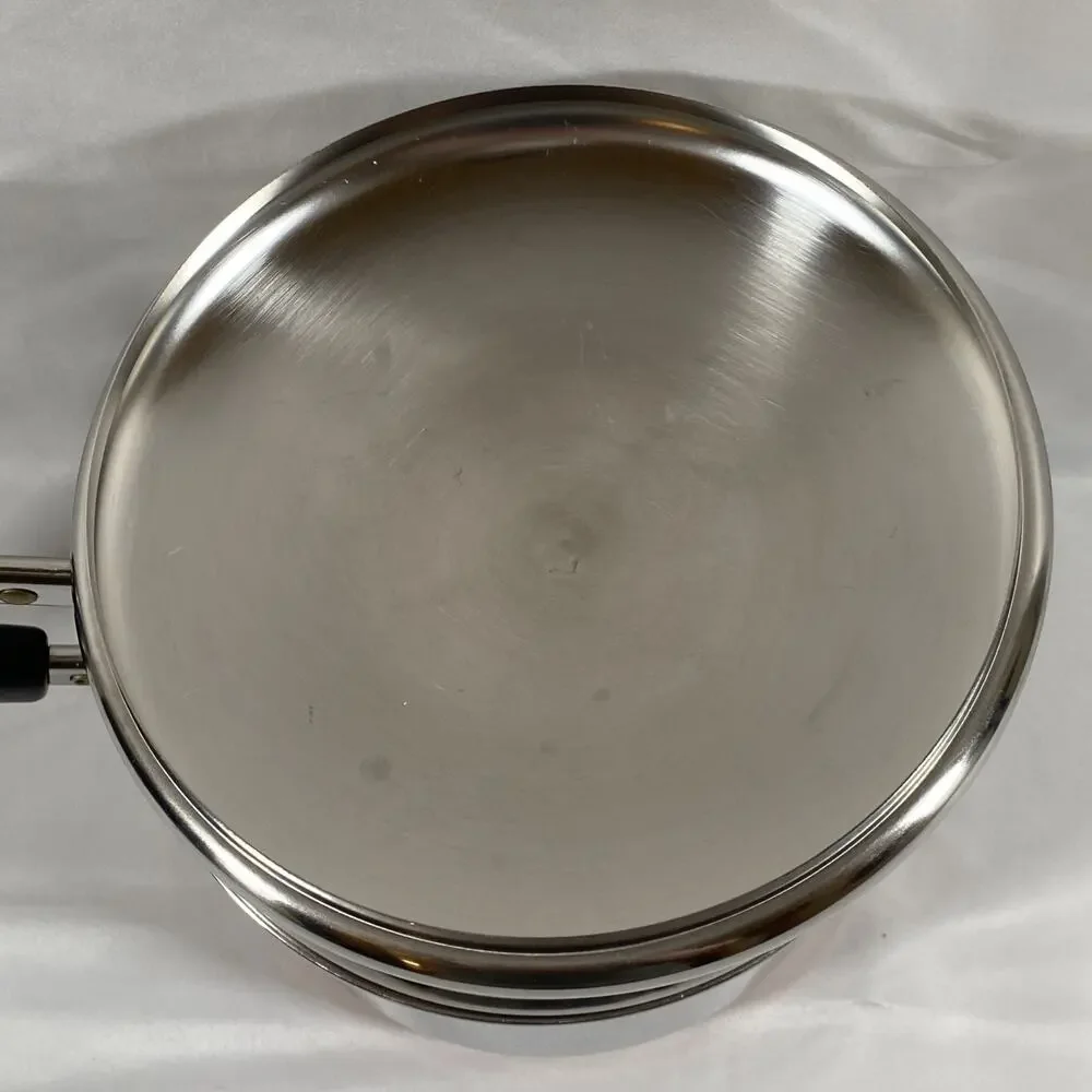 Revere Ware 3 Qt Saucepan W/ Lid & Steamer Copper Bottom Stainless Steel Clinton